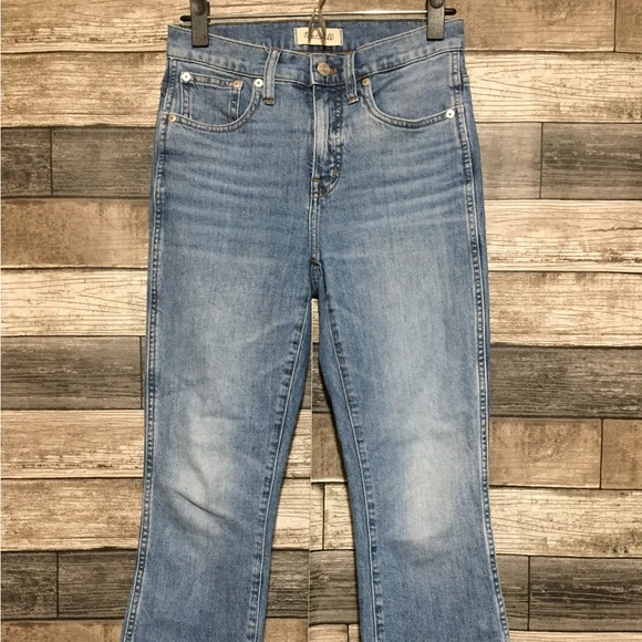 Madewell Cali Demi Boot Jeans Women’s 26 Blue (Inseam 25) Raw Hem - Picture 5 of 9